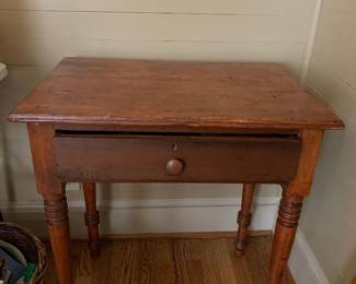 #028	Wood Desk w/1 drawer 27x18x30 	 $75.00 			