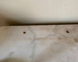 #143	Wood Carved Dresser w/3 Drawers with marble Top  - 50"Lx24dx32T	 $135.00 			