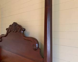#142	Full Wood Headboard and footboard 4 post w/Mattress/Boxsprings - You Move Downstairs	 $300.00 			