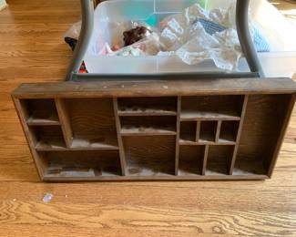#095	Wooden Shadow Box - 24x11	 $20.00 			