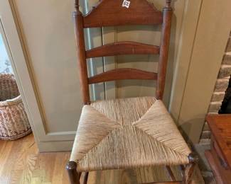 #052	Wood Odd Dining Chair w/rushing seat	 $30.00 			