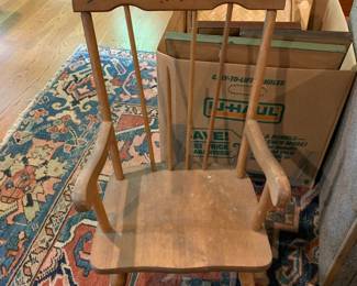 #054	Kids Rocker w/painting on the Back (one missing spindle)	 $20.00 	   	 	