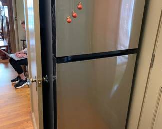 #097	Stainless Steel LG Refrigerator w/Freezer on Top Model LT18S11 - You Move	 $200.00 			