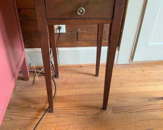 #163	Primitive End Table w/1 drawer - 16x16x29	 $45.00 			