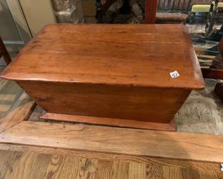 #051	Oak Primitive Box w/Lid - 25x16x10	 $120.00 			