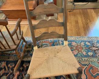 #049	Odd Basketweave Wood odd Dining Chair	 $30.00 			