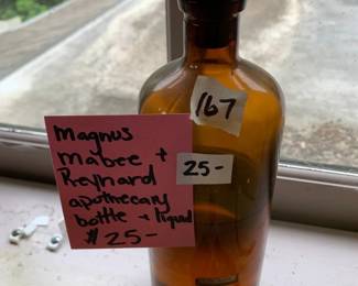 #167	Magnus Mabee + Reyhard Apothecary Bottle + Liquid	 $25.00 			