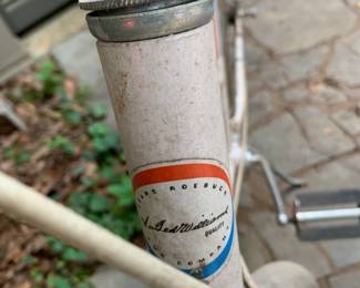 #123	Vintage Sears girls bicycle w/Double Back Baskets - 25"	 $45.00 			