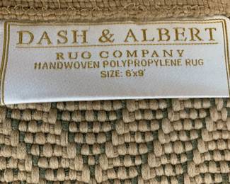 #019	Dash and Albert Rug Co. 6'x9' hand-woven - as is cleaning	 $65.00 			