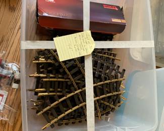 #025	Lot of 37 G Scale LGB Track by Lohmann #1100 Curved Track 29 pc  #1000 Straight Track - 8 piece	 $74.00 			