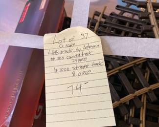 #025	Lot of 37 G Scale LGB Track by Lohmann #1100 Curved Track 29 pc  #1000 Straight Track - 8 piece	 $74.00 			