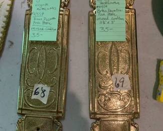 #067	Vtg. 11.5x3" Virginia Metalcraftors #24/10 Brass Decorative Push Plate - unused Condition	 $35.00 			 #068	Vtg. 11.5x3" Virginia Metalcraftors #24/10 Brass Decorative Push Plate - unused Condition	 $35.00 			