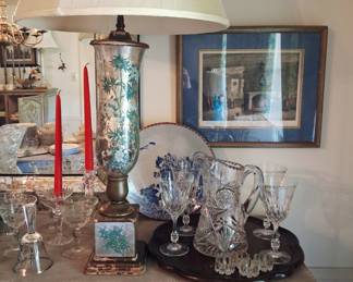 More crystal and antique Asian plate