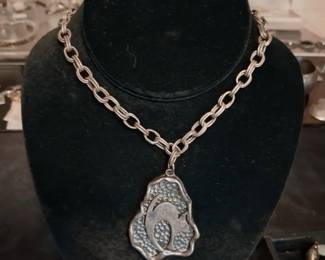 Vintage Coro cat necklace
