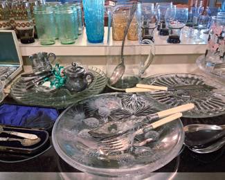 Crystal and marvelous antique serving pieces