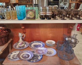 Purple transferware