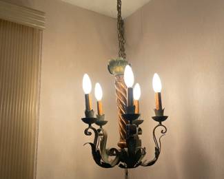 $175.00 - Vintage Mediterranean 5-Light Swag Chandelier