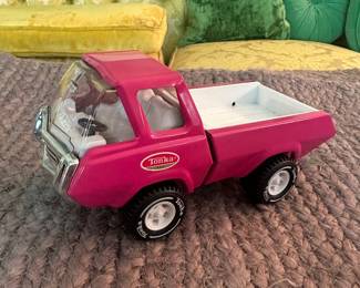 $28.00 - 1970s Tonka Pink Pressed Steel Pickup Truck