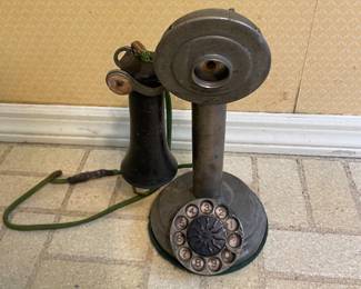 $125.00 - Antique Automatic Electric Candlestick Telephone, Chicago, Early 1900s