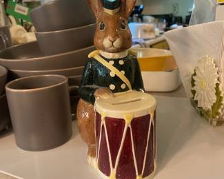$46.00 - Royal Doulton Bunnykins Drummer Coin Bank