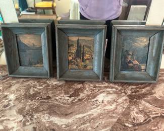 $6.00 ea. - Small Decorative Wood Frame Paintings/Prints