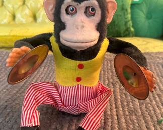 $60.00 - Vintage Musical Jolly Chip Batter-Operated Toy Produced in Japan by C.K. Kuramochi & Co.