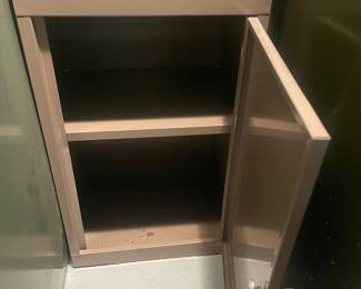 $65.00 - Mid-Century Locking Steel Utility Cabinet with Keys, Retro Industrial Storage