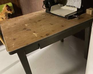 $48.00 - Vintage Industrial Office Desk with One Drawer