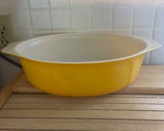 Vintage Pyrz Yellow Casserole Dish