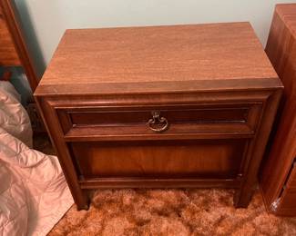 $65.00 - Mid-Century Basic Witz Walnut Nightstand End Table