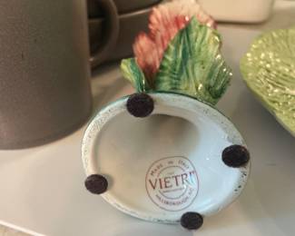 $46.00 - Vietri Italy Hand Painted Tulip Vase