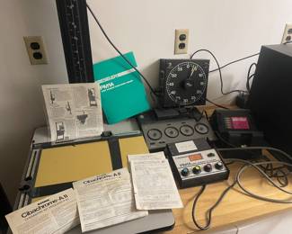 $525.00 - Vintage Darkroom Equipment Lot - Philips Color Enlarger, Beseler PM1A, GraLab Timer, Unicolor Film Roller