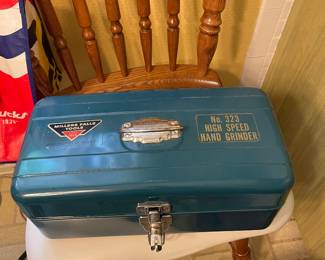 $18.00 - Vintage Empty Millers Falls No. 323 High Speed Hand Grinder Metal Tool Box
