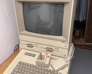 $1200.00 - Vintage Apple IIe Computer System with Apple Monitor IIe Dual Disk Drives & Software Disks