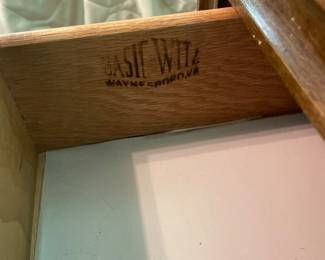 $65.00 - Mid-Century Basic Witz Walnut Nightstand End Table