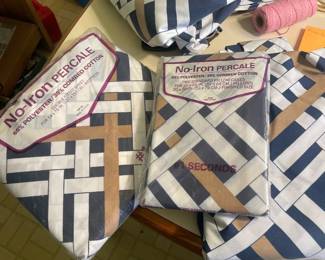 Collection of Vintage Sheets with Bright Mod and Floral Prints