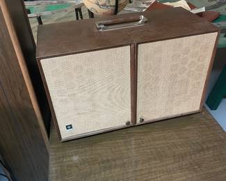 $325.00 - Vintage GE Garrard Portable Record Player Am FM Radio Speakers