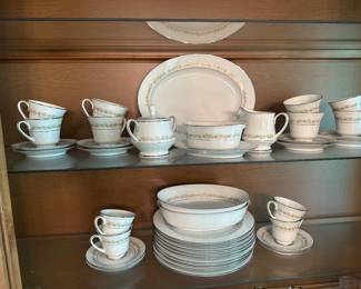 $275.00 - Noritake Trilby Pattern (Number 6908) 77-Piece China Set