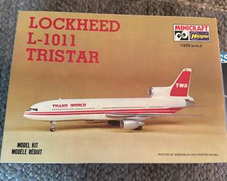 $45.00 - NIB Minicraft Hasegawa 1/200 Lockheed L-1011 TriStar TWA Model Kit