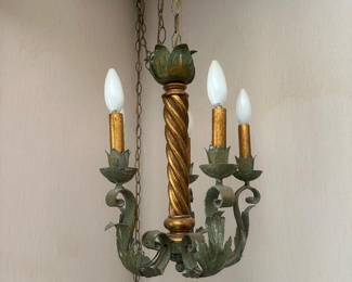 $175.00 - Vintage Mediterranean 5-Light Swag Chandelier