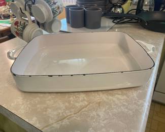 $63.00 - White Enamel Dansk Retangular Baking Roasting