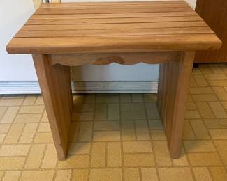 $58.00 - Solid Wood Slatted Stool/Plant Stand/Small Side Table