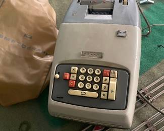 $125.00 - Vintage Comptograph Electric Printing Calculator with Original Dust Cover