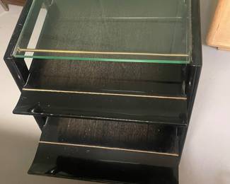 $245.00 -Vintage Mid Century Coronet Industries Glass Top Side Table