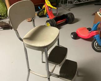 $52.00 - Vintage Mid-Century Flip Down Step Stool