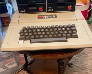 $975.00 - Vintage Apple II Plus Computer System with Dual Disk II Drives, Software & Disk Collection