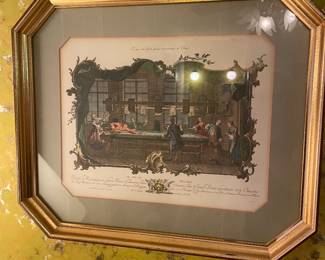 $55.00 - Vintage Framed Hand-Colored French Rococo Engravings - Norman Schuman Interiors