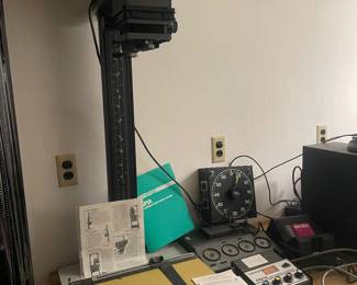 $525.00 - Vintage Darkroom Equipment Lot - Philips Color Enlarger, Beseler PM1A, GraLab Timer, Unicolor Film Roller