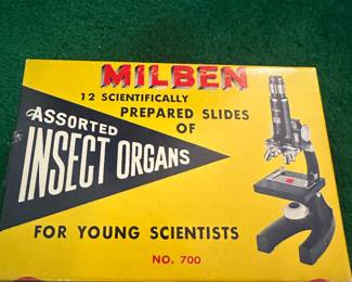 $15.00 - Vintage Milben No. 700 Assorted Insect Organs Slide Set