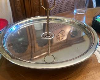 $20.00 - Vintage Chrome Serving/Tidbit Tray